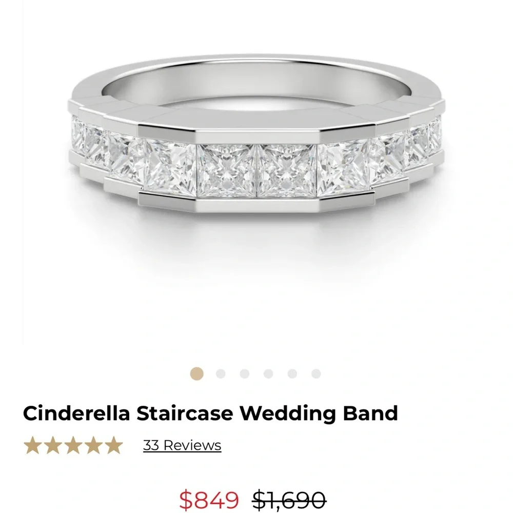 Diamond Nexus 2.4ct Princess Cinderella ring set - Picture 10 of 11